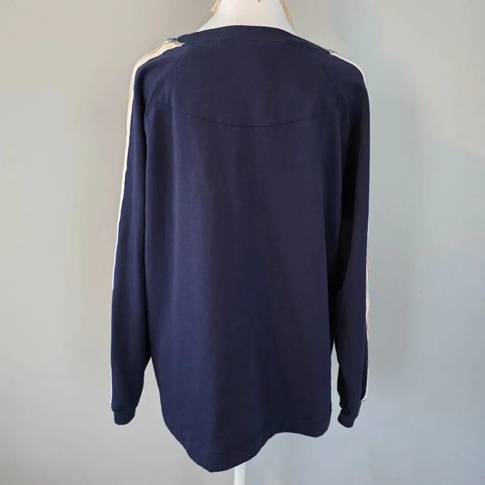 Joyspun Lounge Pajama Set. Navy. Striped. Size L. Casual Comfy Cozy Cute - Picture 5 of 8